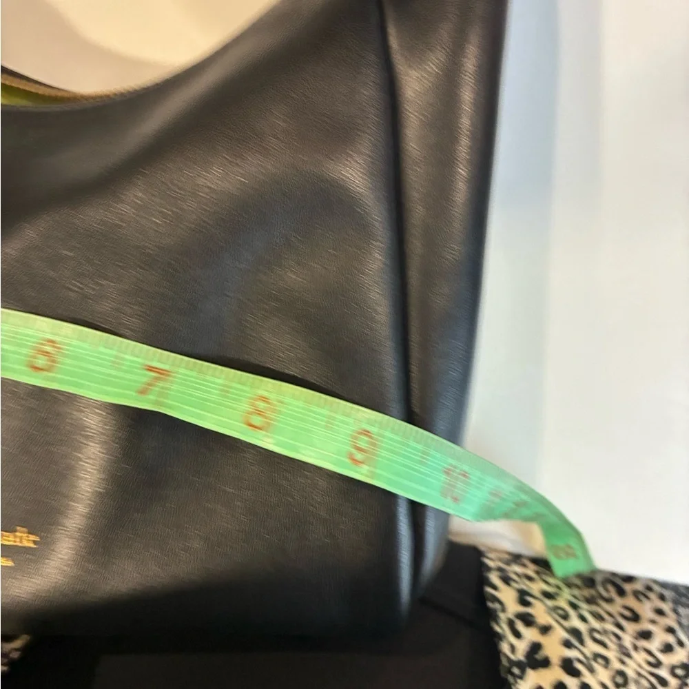 Kate spade black leather twill handbag